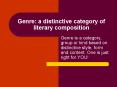 Genre: a distinctive category of literary composition PowerPoint PPT Presentation