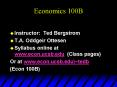 Economics 100B PowerPoint PPT Presentation