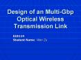 Design of an Multi-Gbp Optical Wireless Transmission Link PowerPoint PPT Presentation