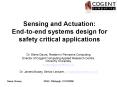 Emerging networked sensing and actuation technologies: end-to-end wireless systems design for mission critical applications PowerPoint PPT Presentation