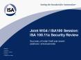 Joint WG4 / ISA100 Session: ISA 100.11a Security Review PowerPoint PPT Presentation