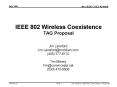 IEEE 802 Wireless Coexistence TAG Proposal PowerPoint PPT Presentation