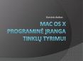Mac os x programine iranga tinklu tyrimui PowerPoint PPT Presentation