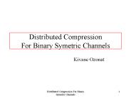 Distributed Compression For Binary Symetric Channels