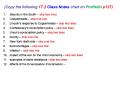 (Copy the following 17.2 Class Notes chart on Portfolio p127) PowerPoint PPT Presentation