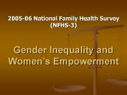 Gender Inequality and Women