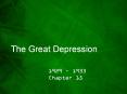 The Great Depression PowerPoint PPT Presentation