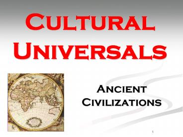 Cultural Universals