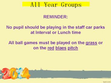 All Year Groups