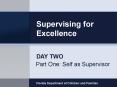 Supervising for Excellence PowerPoint PPT Presentation