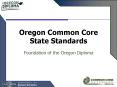 Oregon Common Core State Standards PowerPoint PPT Presentation