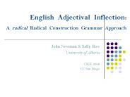 English Adjectival Inflection: A radical Radical Construction Grammar Approach