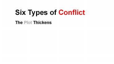 Six Types of Conflict