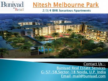 Nitesh Melbourne Park by Nitesh Group at Bangalore
