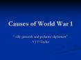 Causes of World War 1 PowerPoint PPT Presentation