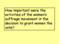 How important were the activities of the women PowerPoint PPT Presentation