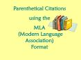Parenthetical Citations PowerPoint PPT Presentation