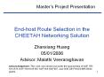 End-host Route Selection in the CHEETAH Networking Solution PowerPoint PPT Presentation