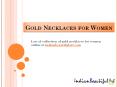 Gold Necklaces For Women PowerPoint PPT Presentation
