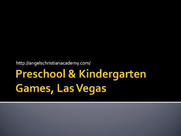 Preschool & Kindergarten Games