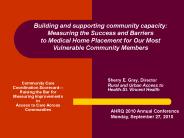 Community Care Coordination Scorecard