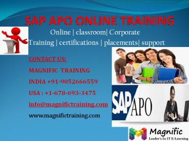 sap apo online training in usa