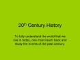 20th Century History PowerPoint PPT Presentation