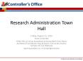 Research Administration Town Hall PowerPoint PPT Presentation