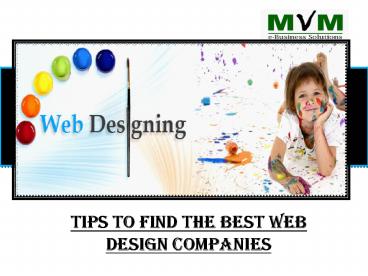 Tips to find the best web design companies