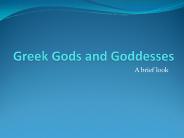 Greek Gods and Goddesses