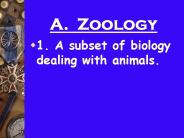 A. Zoology