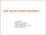 sap fscm online training