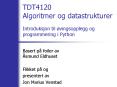 TDT4120 Algoritmer og datastrukturer Introduksjon til  PowerPoint PPT Presentation