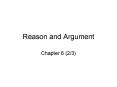 Reason and Argument PowerPoint PPT Presentation