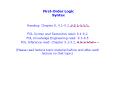 First-Order Logic Syntax PowerPoint PPT Presentation
