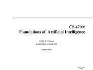 CS 4700: Foundations of Artificial Intelligence