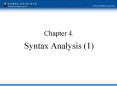 Chapter 4. Syntax Analysis (1) PowerPoint PPT Presentation