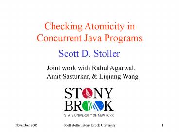 Checking Atomicity in