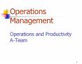 Operations Management Operations and Productivity A-Team PowerPoint PPT Presentation