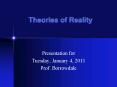 Theories of Reality PowerPoint PPT Presentation