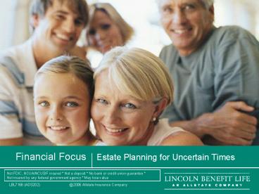 Financial Focus  Estate Planning for Uncertain Times