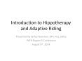 Introduction to Hippotherapy and Adaptive Riding PowerPoint PPT Presentation