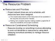The Resource Problem