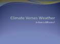 Climate Verses Weather PowerPoint PPT Presentation