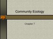 Community Ecology