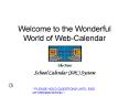 Welcome to the Wonderful World of Web-Calendar PowerPoint PPT Presentation