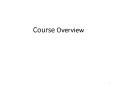 Course Overview PowerPoint PPT Presentation