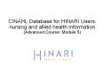 CINAHL Database for HINARI Users: PowerPoint PPT Presentation
