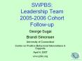 SWPBS: Leadership Team 2005-2006 Cohort Follow-up PowerPoint PPT Presentation