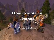 How to write an abstract